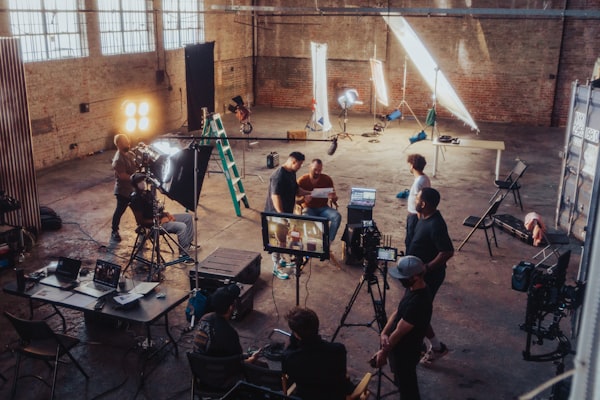 Creator filming content in a studio